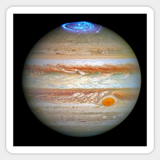 Aurora on Jupiter, HST-ultraviolet image (C029/8233) Sticker